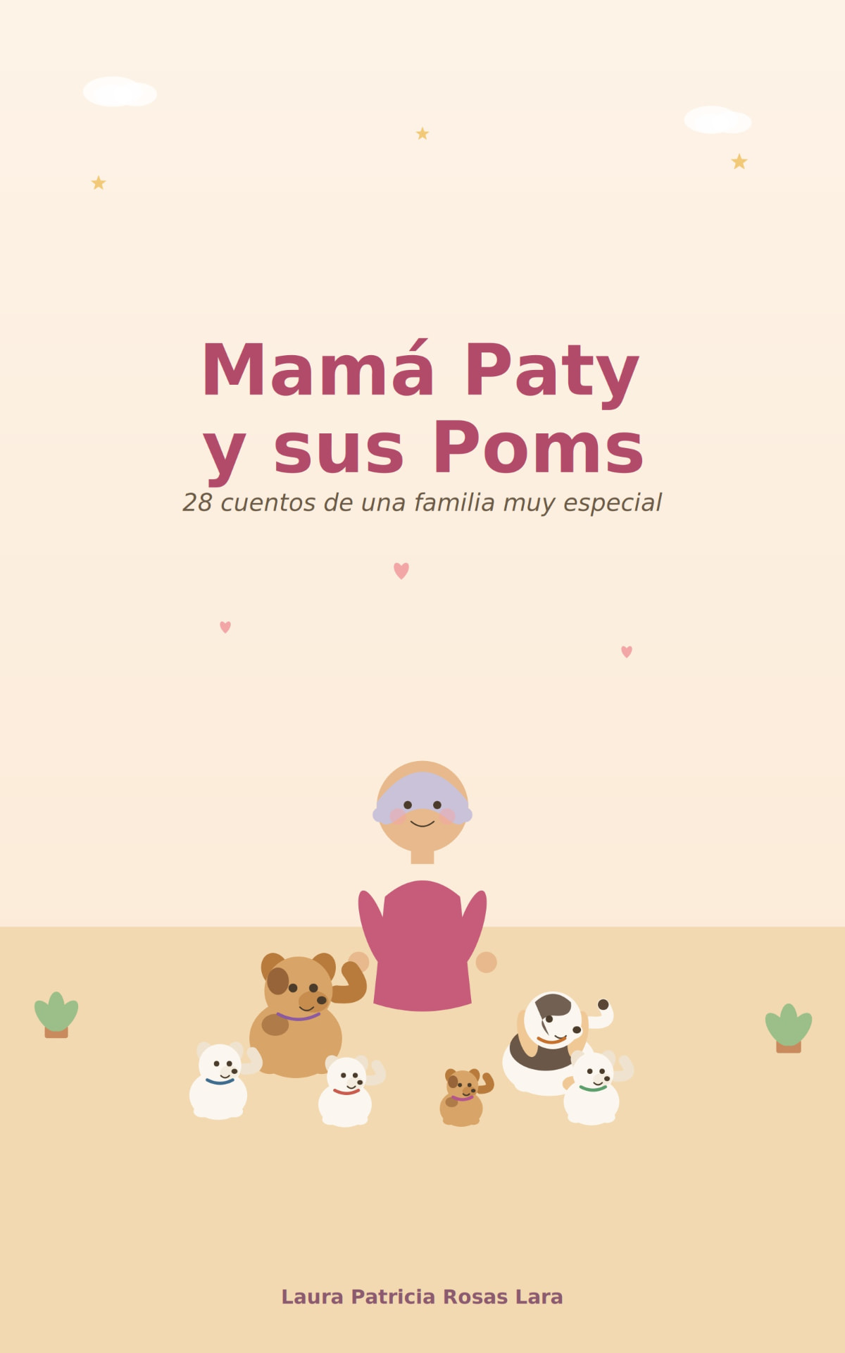 Portada del libro Mamá Paty y sus Poms de Laura Patricia Rosas Lara