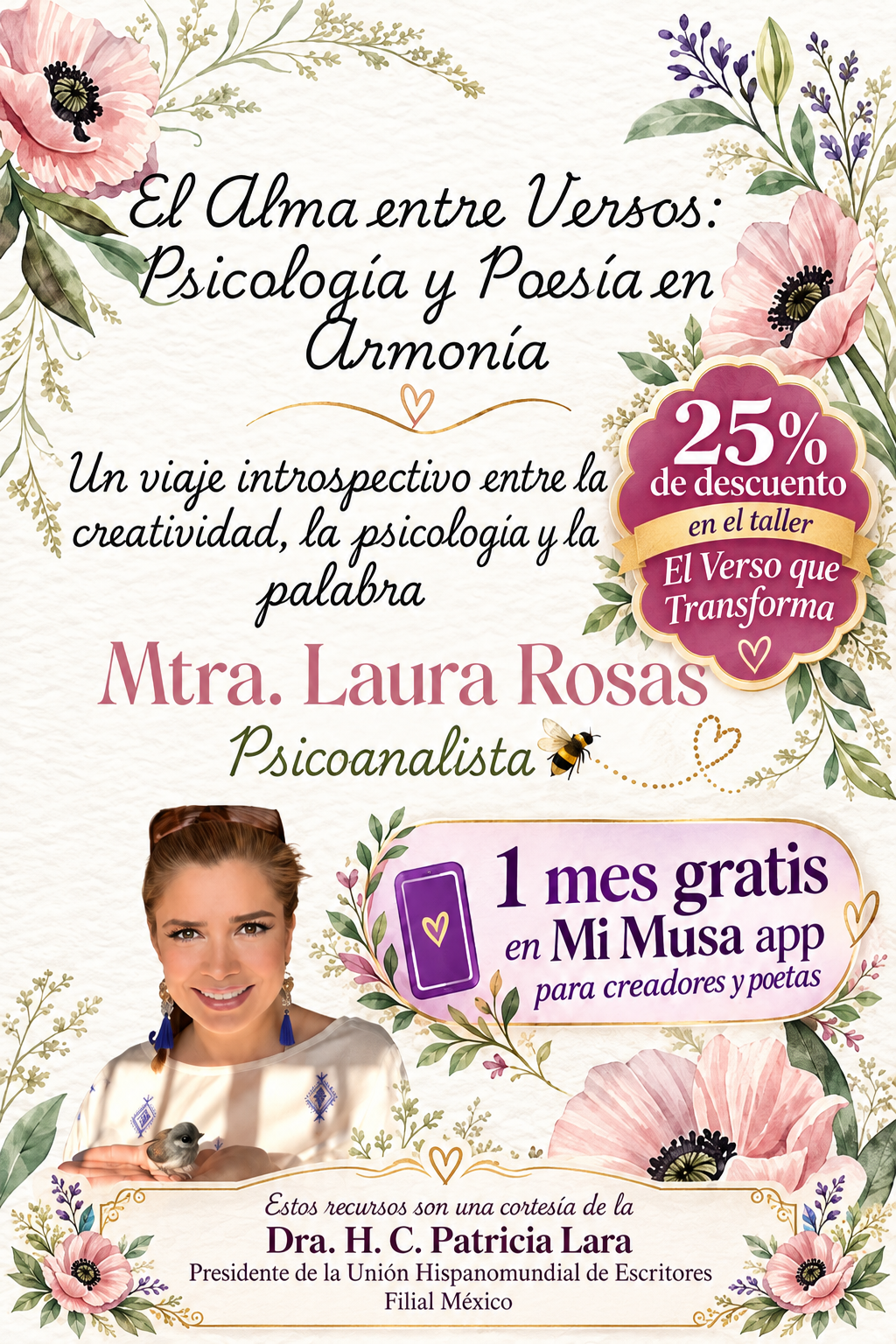 Portada del libro El Alma entre Versos por Laura Patricia Rosas Lara